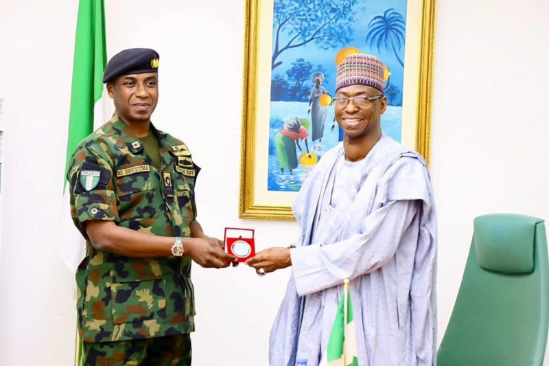 Ambassador Dunoma Umar Ahmed PhD, received in audience, Commodore M.S. Shettima.