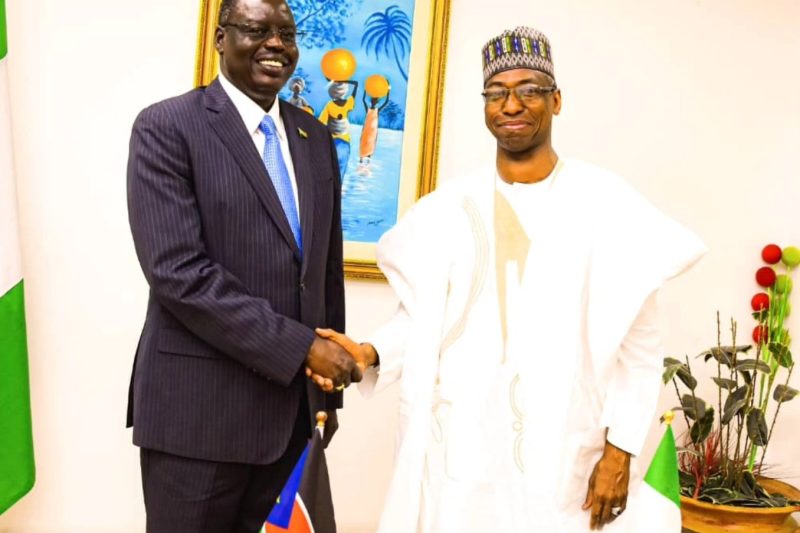 Ambassador Dunoma Umar Ahmed PhD, received in audience, His Excellency, David BuomChoat.