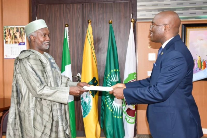 Presentation of Letters of Commission by the Country Representative of UNIDO, Mr. Philbert Johnson t…