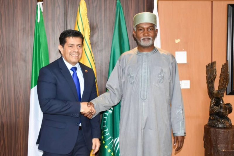 Ambassador Yusuf Maitama Tuggar, received in audience, His Excellency, Alberto Castellar Padilla.