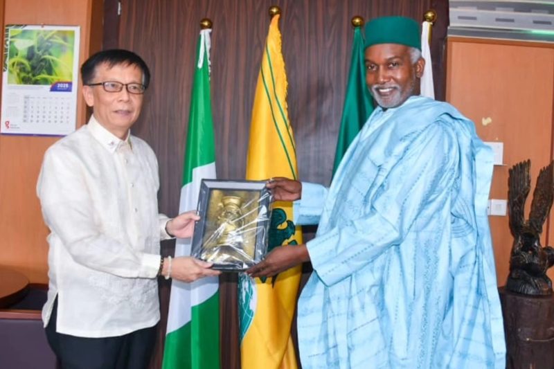 Ambassador Yusuf Maitama Tuggar, received in audience Hon. Hans Leo Cacdac.