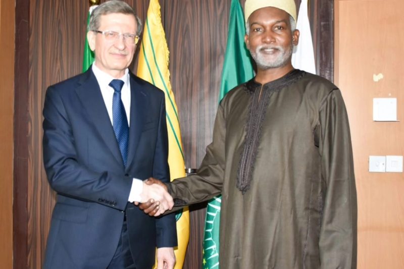 Ambassador Yusuf Maitama Tuggar, received in audience, His Excellency, Andrey Podelyshev.
