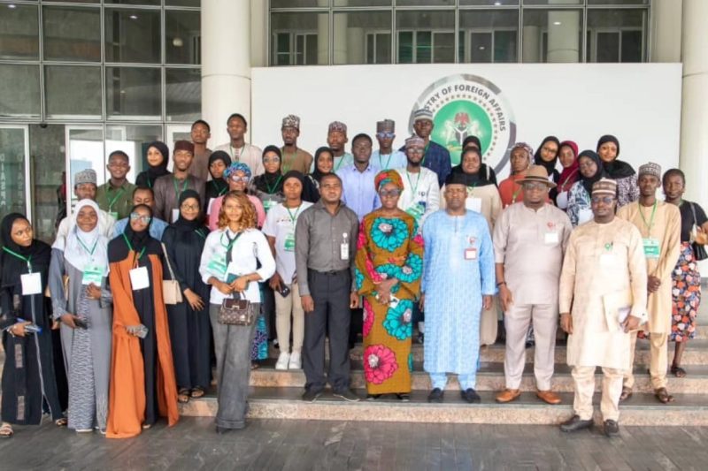 Familiarization visit to the Ministry of Foreign Affairs by students of Kaduna State University.