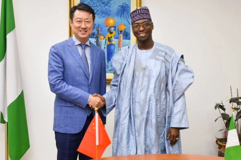 Ambassador Dunoma Umar Ahmed, received in audience, H.E. Yu Dunhai.