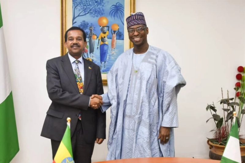 Amb. Dunoma Umar Ahmed, received in audience, His Excellency, Legesse Geremew Haile.