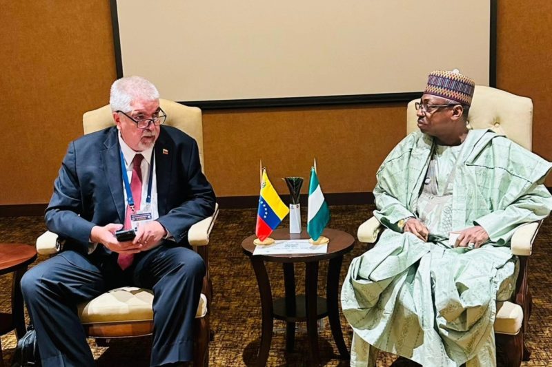 Ambassador Dunoma Umar Ahmed held a bilateral meeting with H.E. Yván Gil Pinto.