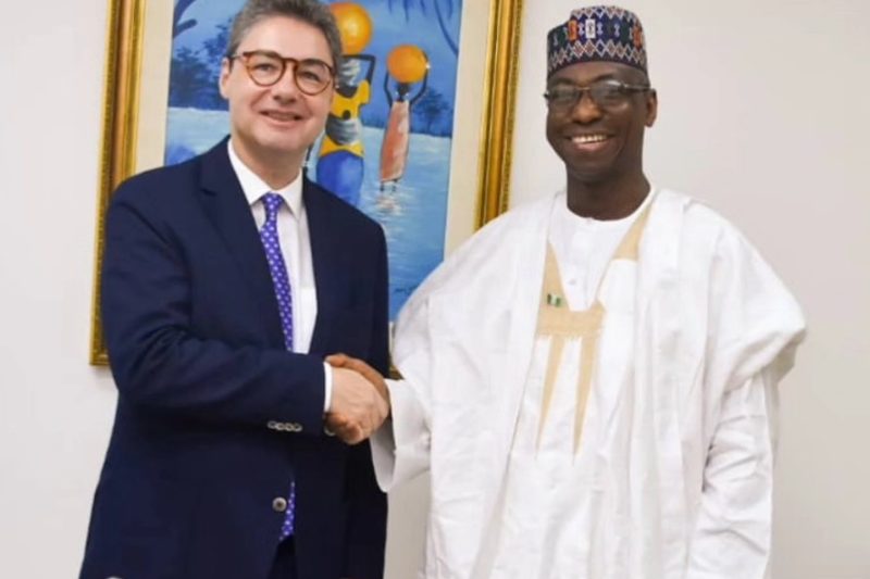 Amb. Dunoma Umar Ahmed, PhD received in audience, H.E. Peter Guschelbauer.