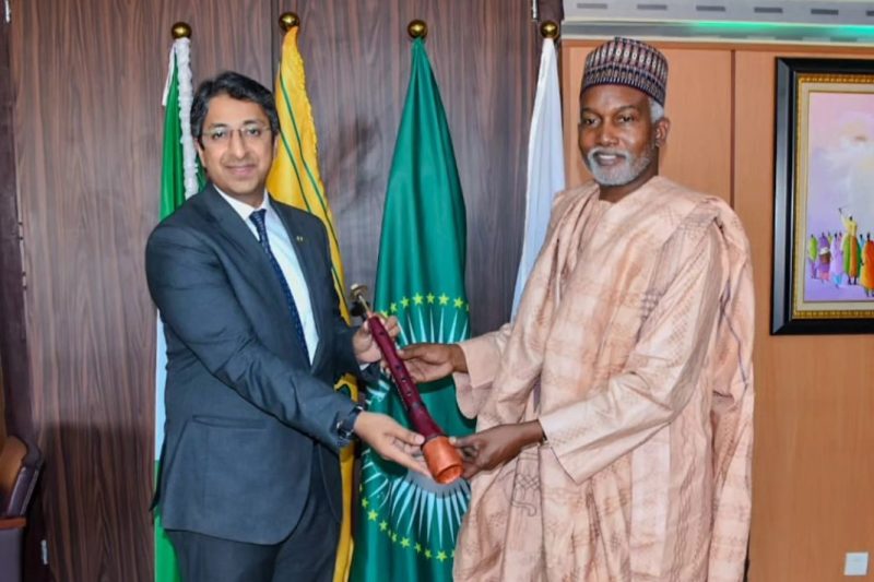 Amb. Yusuf Maitama Tuggar, received in audience, Mr. Rana Ihsaan Afzal Khan.