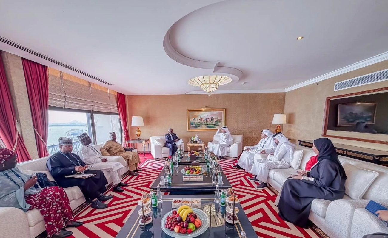 Ambassador Yusuf Maitama Tuggar Met With Mr Fahad Hamad Hassan Al Ambassador Yusuf Maitama Tuggar Met With Mr Fahad Hamad Hassan Al