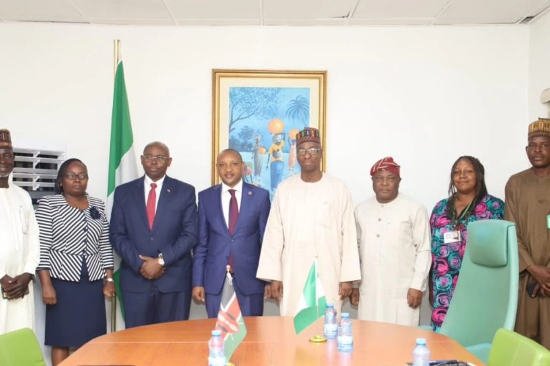 Ambassador Dunoma Umar Ahmed received in audience the High Commissioner of Kenya to Nigeria, His Exc…