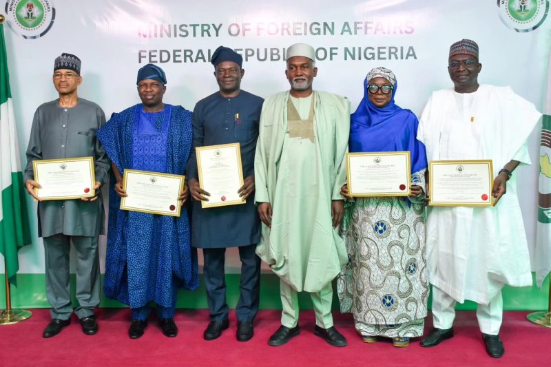 Amb. Yusuf Maitama Tuggar, presented letters of Credence to the newly appointed ECOWAS Permanent Rep…