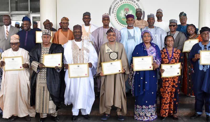 Investiture Ceremony of Ambassadors-in-Situ, held at the Ministry of Foreign Affairs.