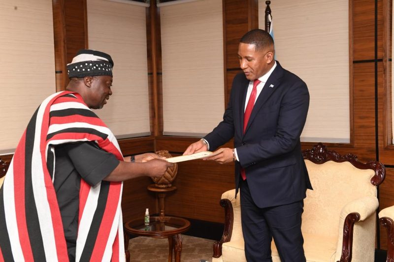 PRESENTATION OF LETTERS OF CREDENCE BY THE HIGH COMMISSIONER OF NIGERIA TO THE PRESIDENT OF BOTSWANA&hellip;