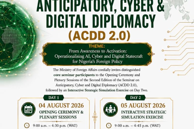 SECOND EDITION OF THE SEMINAR ON ANTICIPATORY, CYBER & DIGITAL DIPLOMACY (ACDD 2.0).
