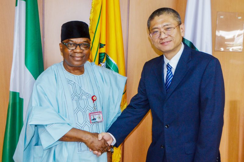 Amb. Sola Enikanolaye with the Deputy Managing Director of Huawei Technologies Company, Nigeria, Mr.&hellip;