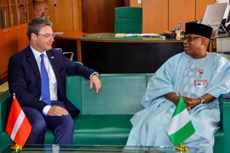 Amb. Sola Enikanolaye received in audience, the Ambassador of Austria to Nigeria, His Excellency Pet&hellip;