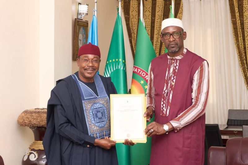 The Ambassador-Designate of Nigeria to Mali, Ambassador Geoffrey Ijomah David Chima has presented co&hellip;