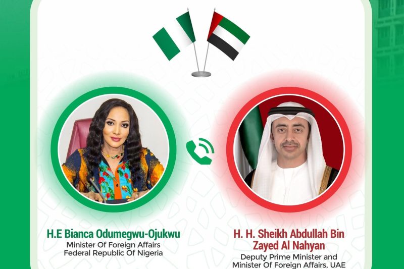 AMB. BIANCA ODUMEGWU-OJUKWU HAD A BILATERAL PHONE ENGAGEMENT WITH H.H. SHEIKH ABDULLAH BIN ZAYED AL &hellip;