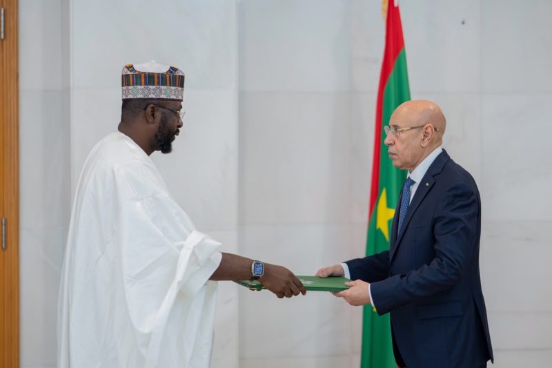 NIGERIA, MAURITANIA DEEPEN TIES AS NIGERIA’S AMBASSADOR PRESENTS CREDENTIALS TO PRESIDENT GHAZOUANI.