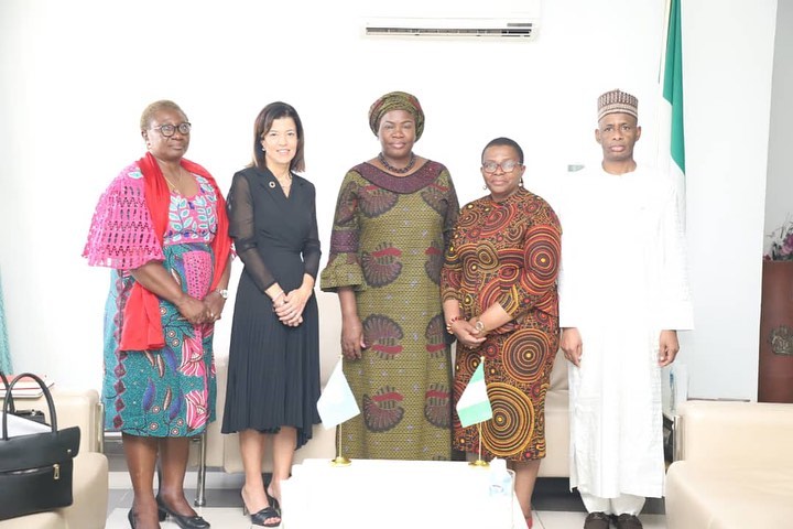 Amb. Janet Olisa (OON) received on a courtesy visit, Ms. Dalila Gonçalves dos Santos, Regional Deputy Director (DRD) of the United Nations Office for Project Services (UNOPS)