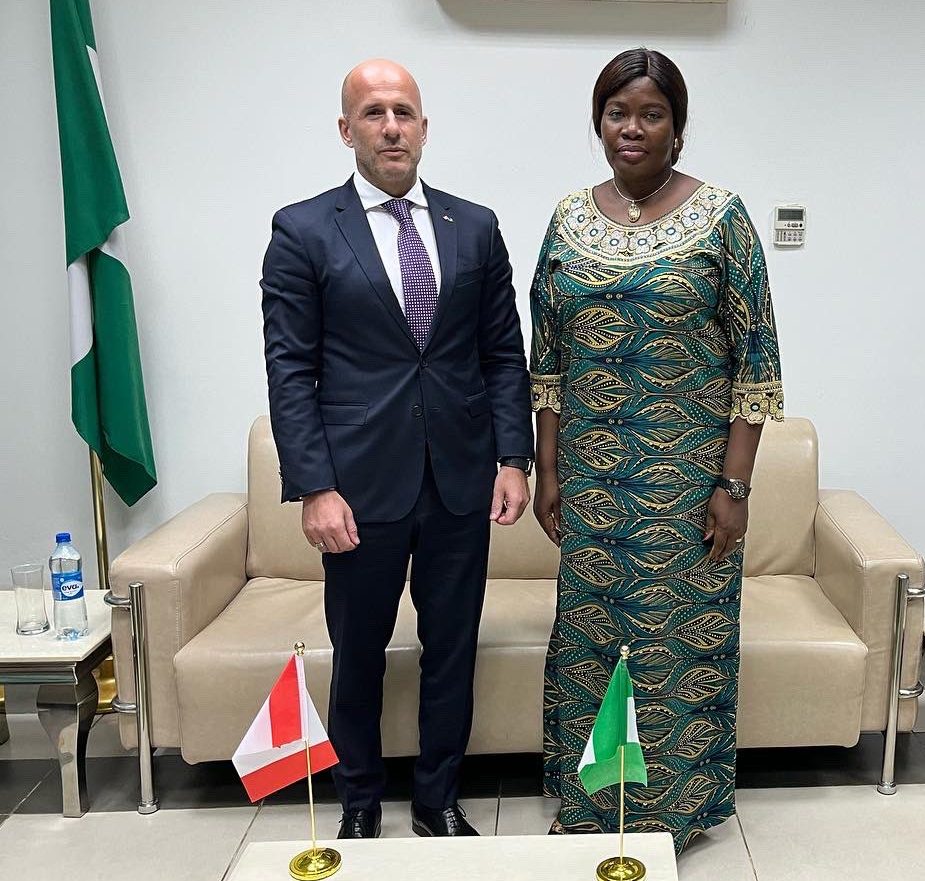 Ambassador Janet Olisa (OON) received H.E. Mr. Michael Freeman, Ambassador of Israel to Nigeria on a courtesy visit