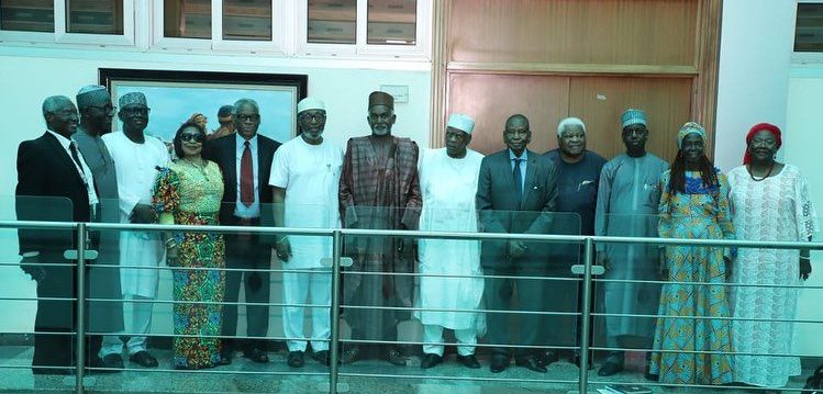 His Excellency Yusuf Maitama Tuggar received a high-level delegation of the Association of Retired Career Ambassadors of Nigeria (ARCAN) led by Amb. Joe Keshi, former Perm Sec. MFA