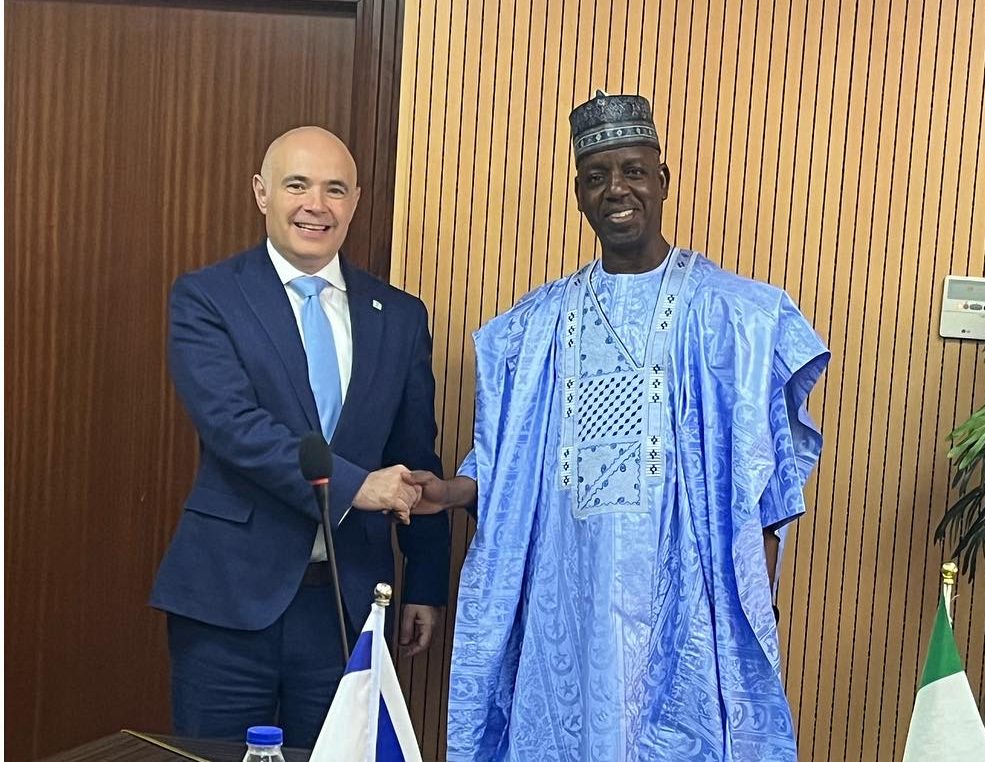 Ambassador Adamu Ibrahim Lamuwa received in audience the Ambassador of Israel to Nigeria