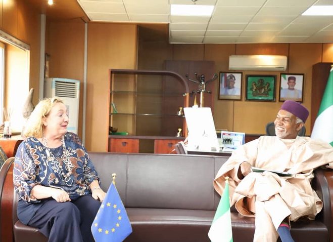 Ambassador Yusuf M. Tuggar (OON) received in audience H.E. Ms. Emanuela Claudia Del Re